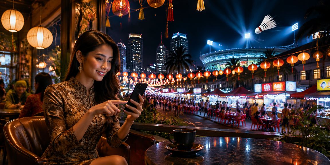 Pemain mengakses platform xe88 melalui telefon pintar di Kuala Lumpur